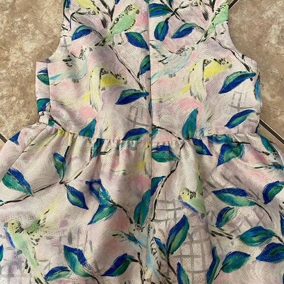 Leifsdottir Anthropologie 6 Bird Print Peplum Blouse - Picture 8 of 12